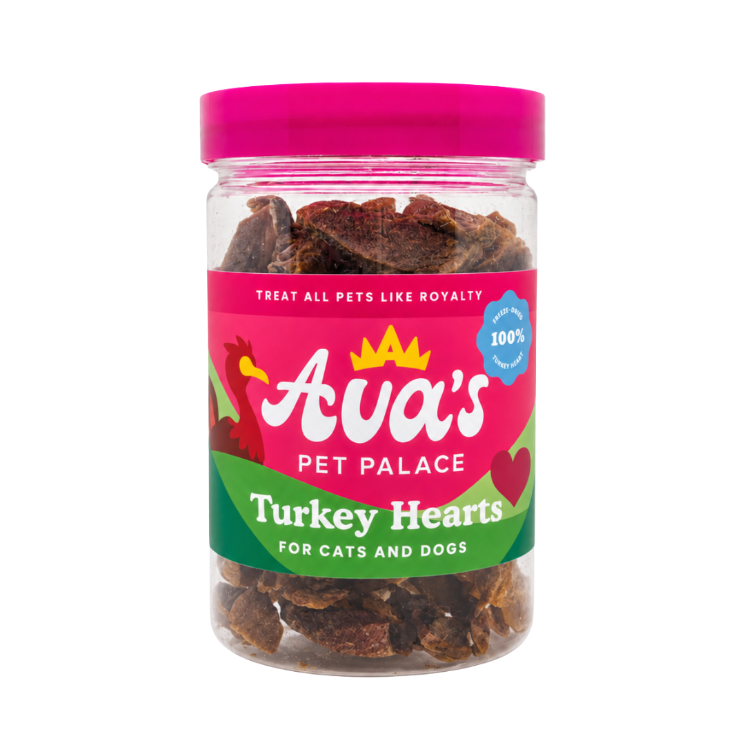 Freeze Dried Turkey Hearts by Ava's Pet Palace