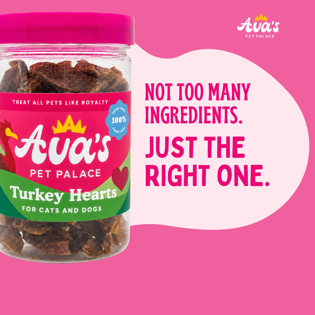 Freeze Dried Turkey Hearts by Ava's Pet Palace