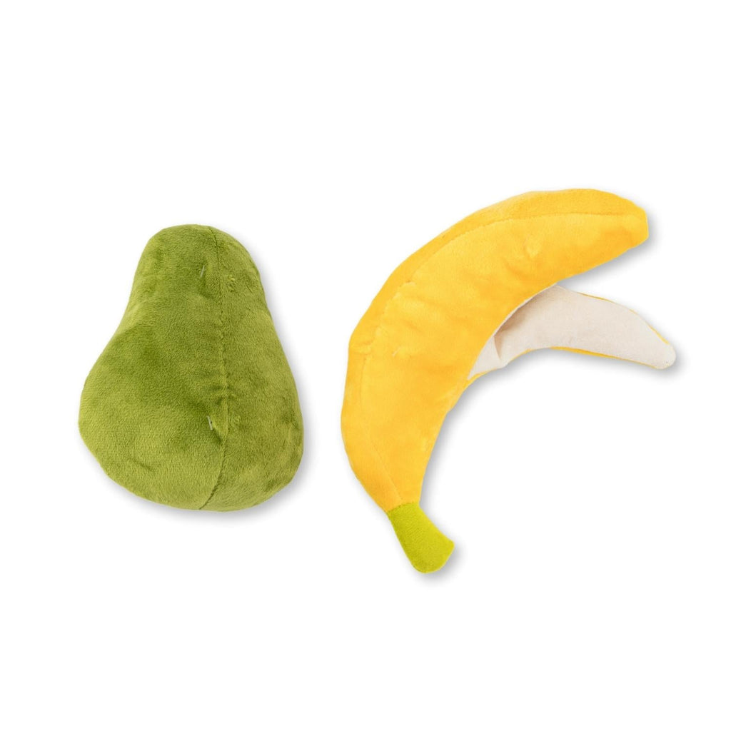 Avocado & Banana Plush Dog Toy Gift Set – with Squeaker & Crinkle Paper for Fun Play by American Pet Supplies