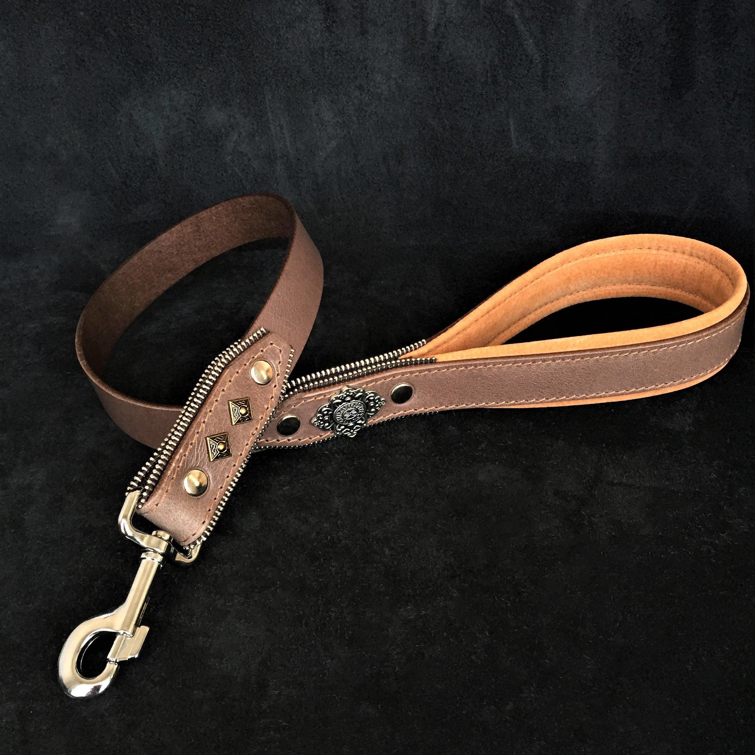 The ''Aztec'' leash GREY by Bestia Dog Gear