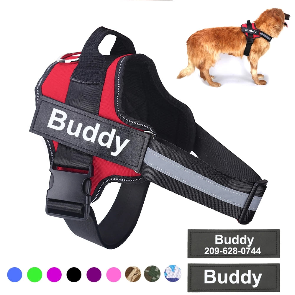Personalized Dog Harness NO PULL Reflective Breathable Adjustable by Amazing Pet Bargains