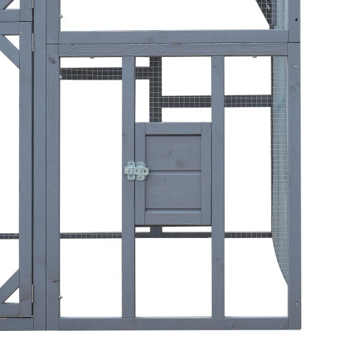 Outdoor Chicken Enclosure Upgraded Waterproof Cover - Grey by Amazing Pet Bargains