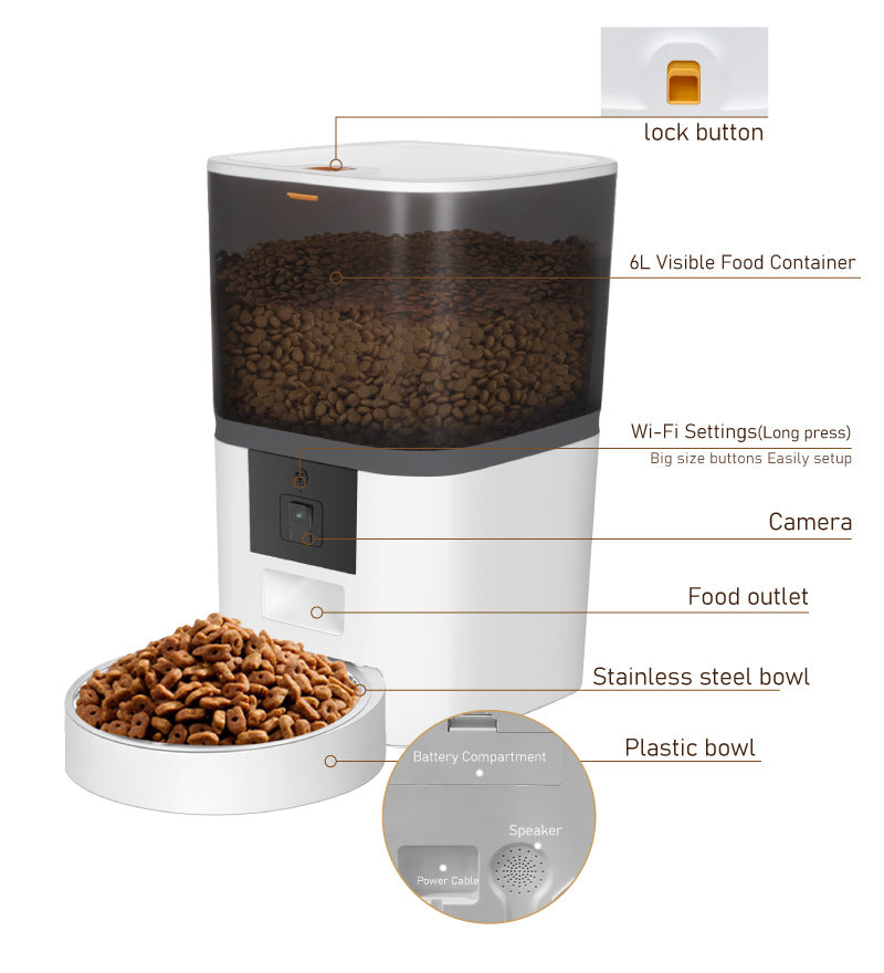 Video Camera With Adjustable Performance Pet Feeder by VetsPetStore