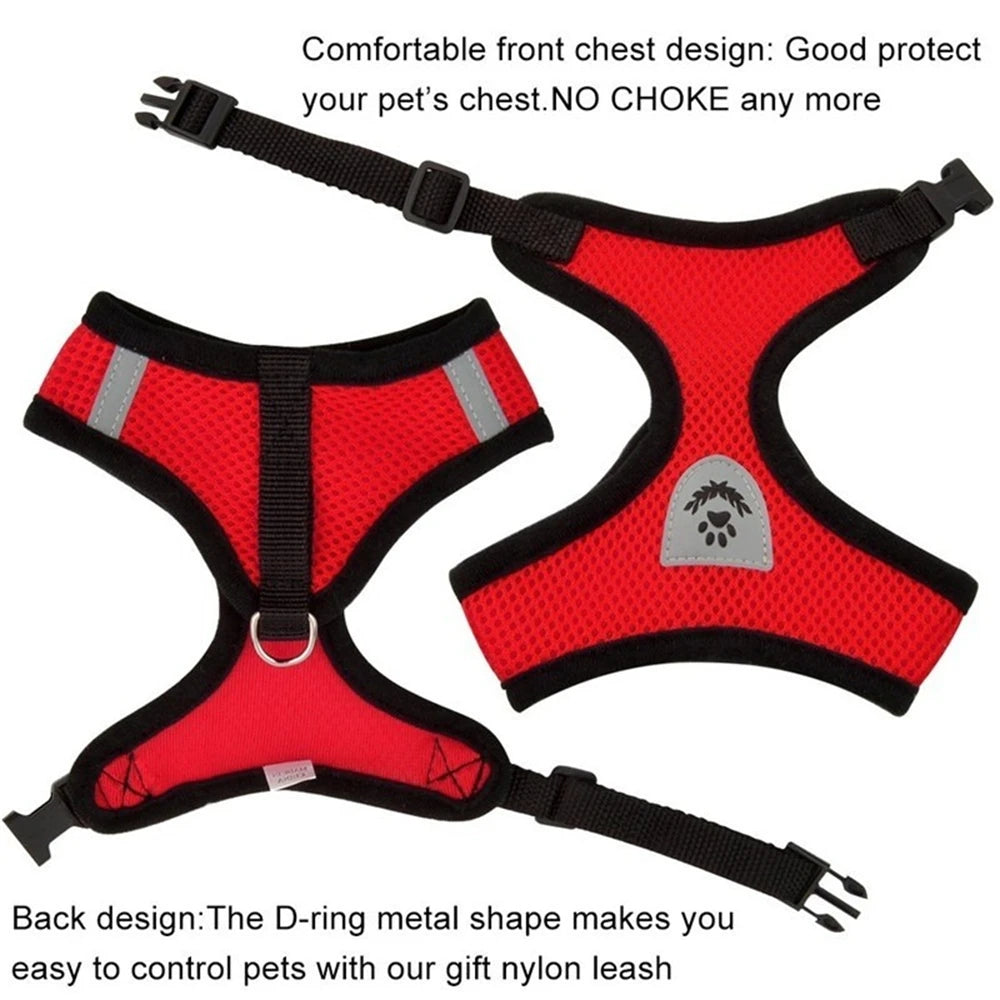 Pet Harness Adjustable Breathable Harnesses, Reflective by Love My Pet