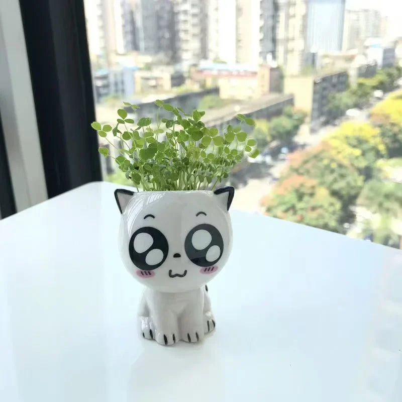 Mini Cat Ceramic Flowerpot by Love My Pet