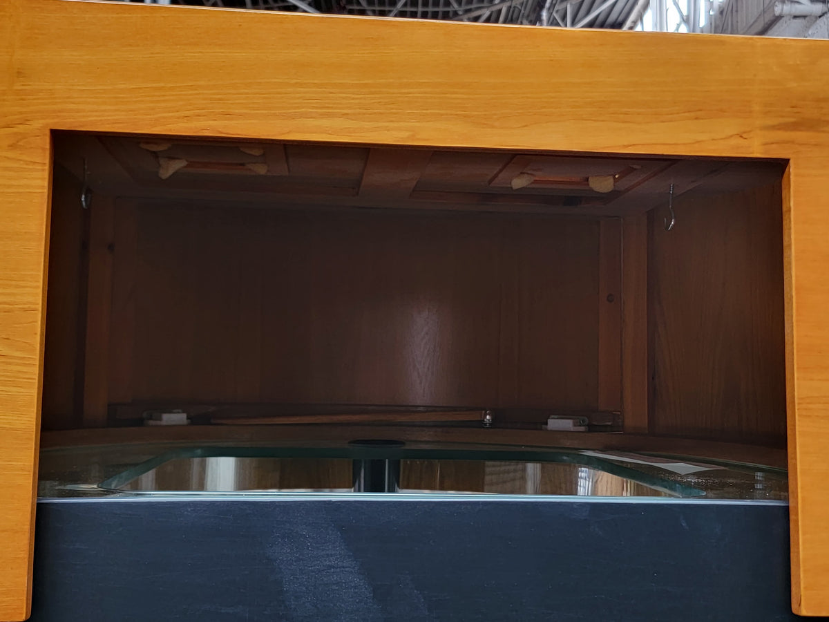 90 Gallon Glass 3/4 Cylinder Round Aquarium With Stand and Canopy in Golden Oak by Northeast Aquariums LLC