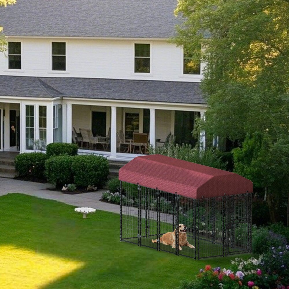 Outdoor Covered Dog Kennel by VetsPetStore