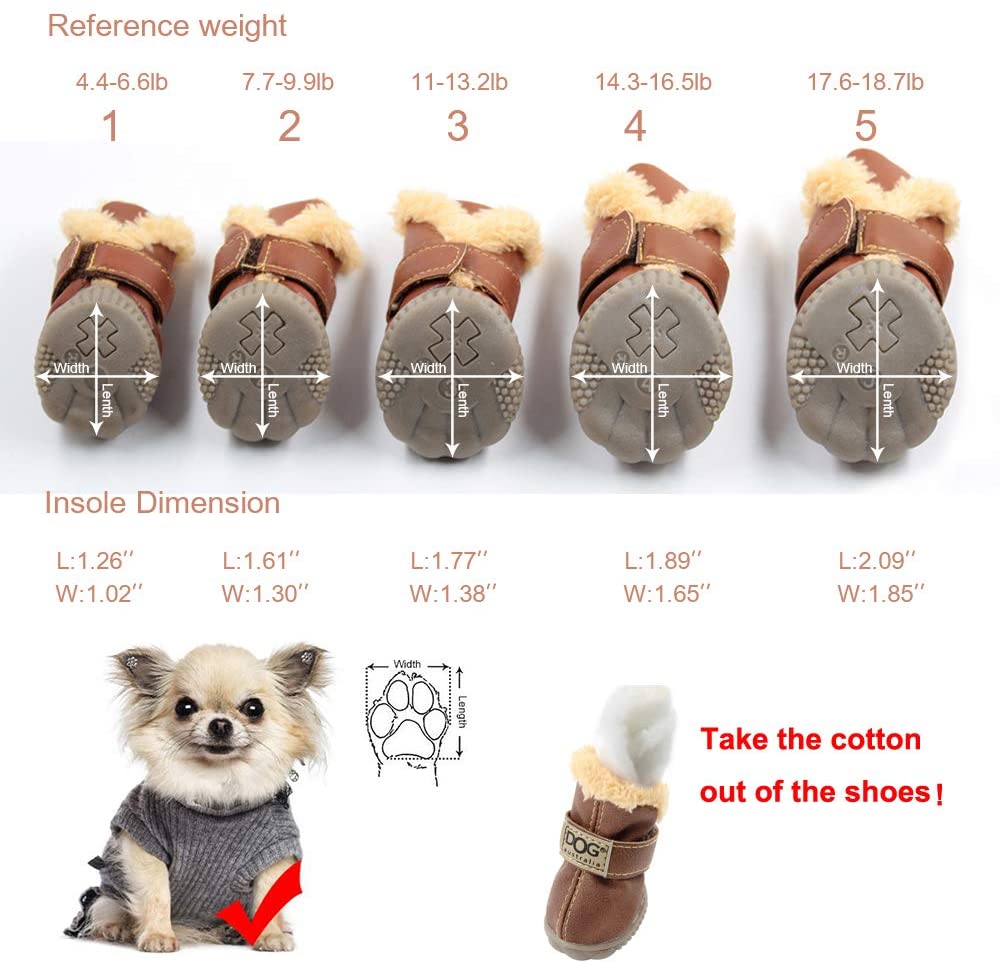 Dog Australia Waterproof Fleece-Lined Warm Dog Snow Boots by Furr Baby Gifts