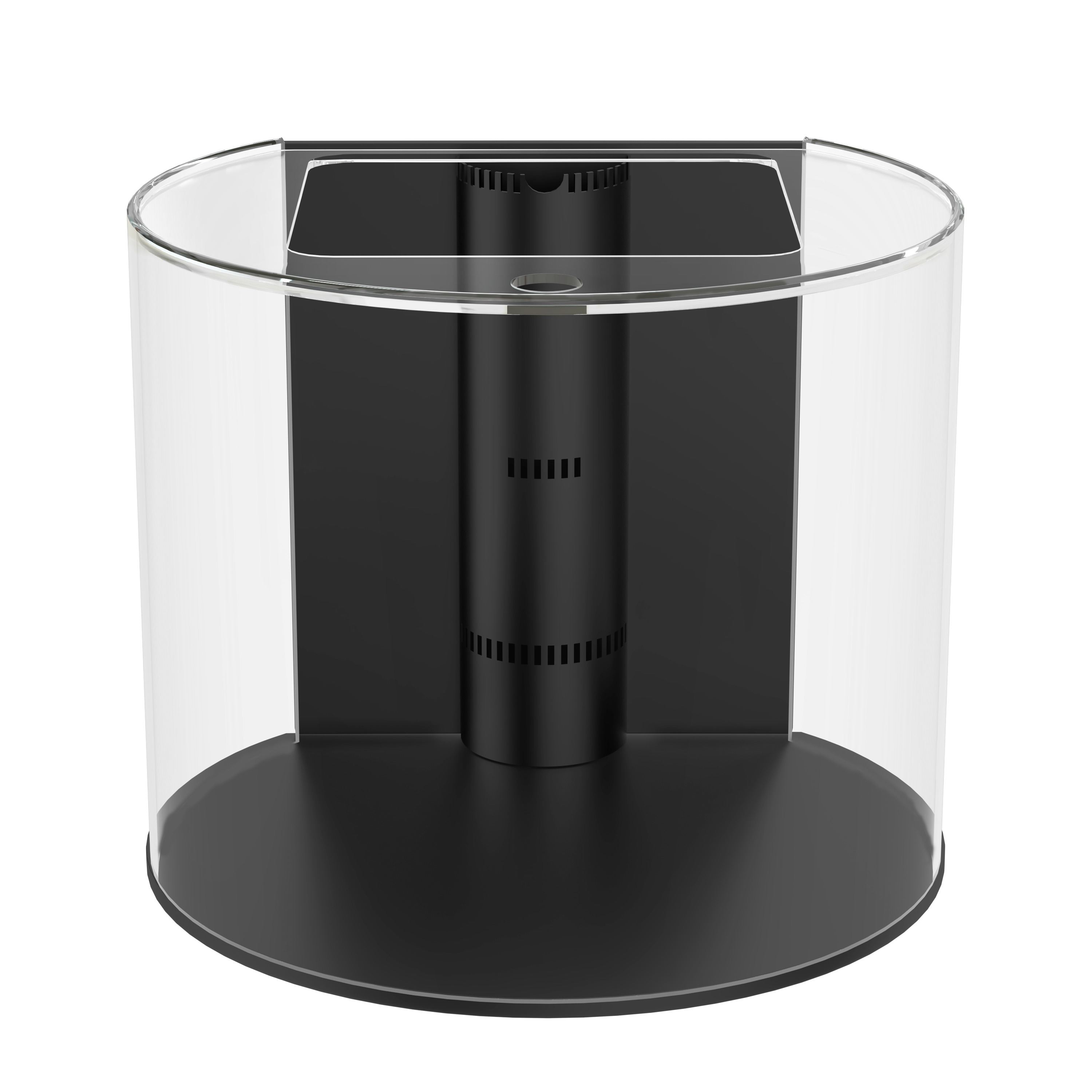 90 Gallon Glass 3/4 Cylinder Round Aquarium With Stand and Canopy in Golden Oak by Northeast Aquariums LLC