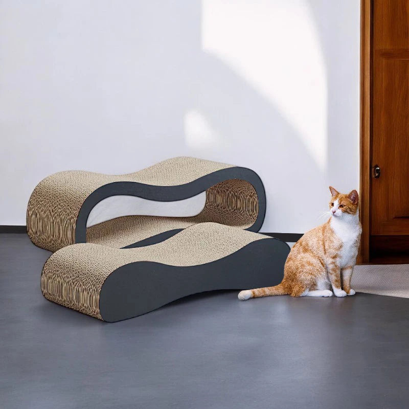 Large Durable Reversible Design 2 in 1 Sustainable Cardboard Lounge And Scratcher