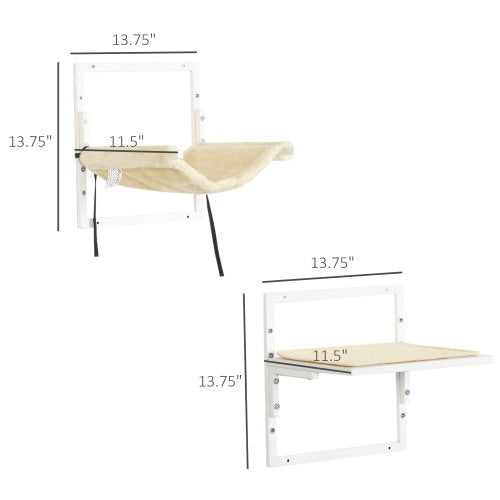 6-pc Modern Cat Wall Shelves for Indoor Cats, Height Adjustable Jumping Platforms by Amazing Pet Bargains