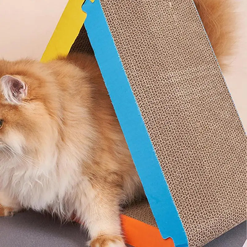 Cat Scratcher Foldable Triangle Cat Scratching Board 6 Usable Sides by Love My Pet
