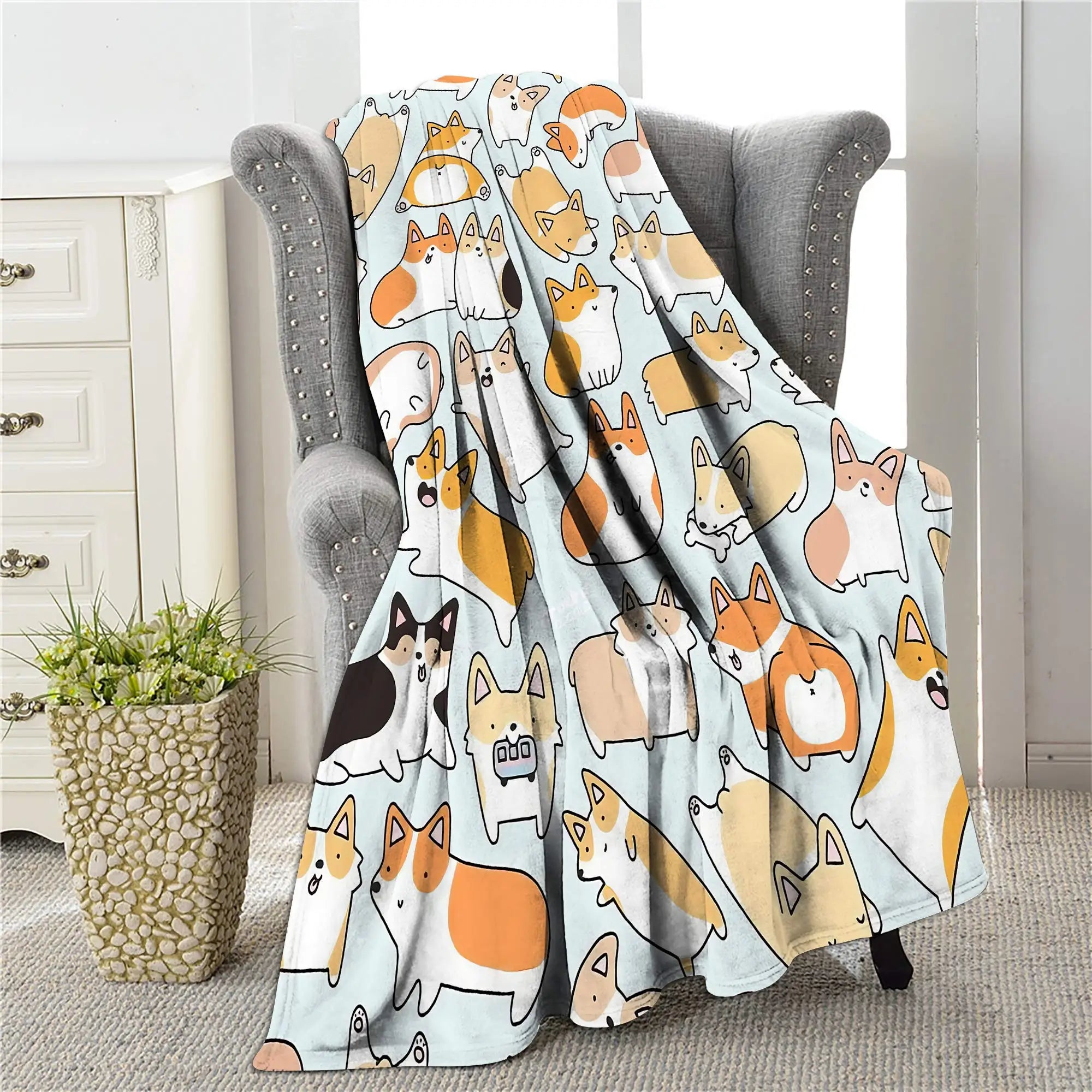 Soft Plush Flannel Blanket for Couch or Bed by Love My Pet