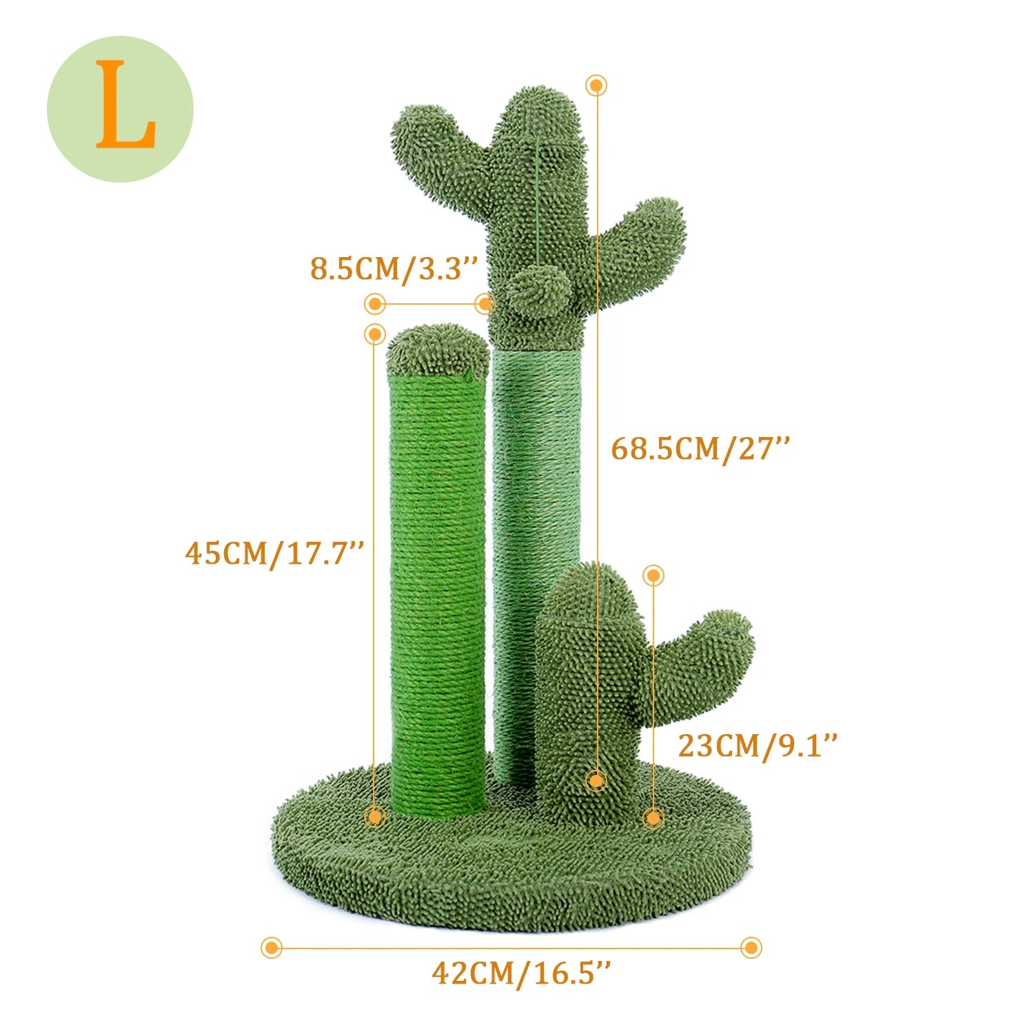 Cute Cactus Cat Tree With Toy Ball Scratching Post by Love My Pet