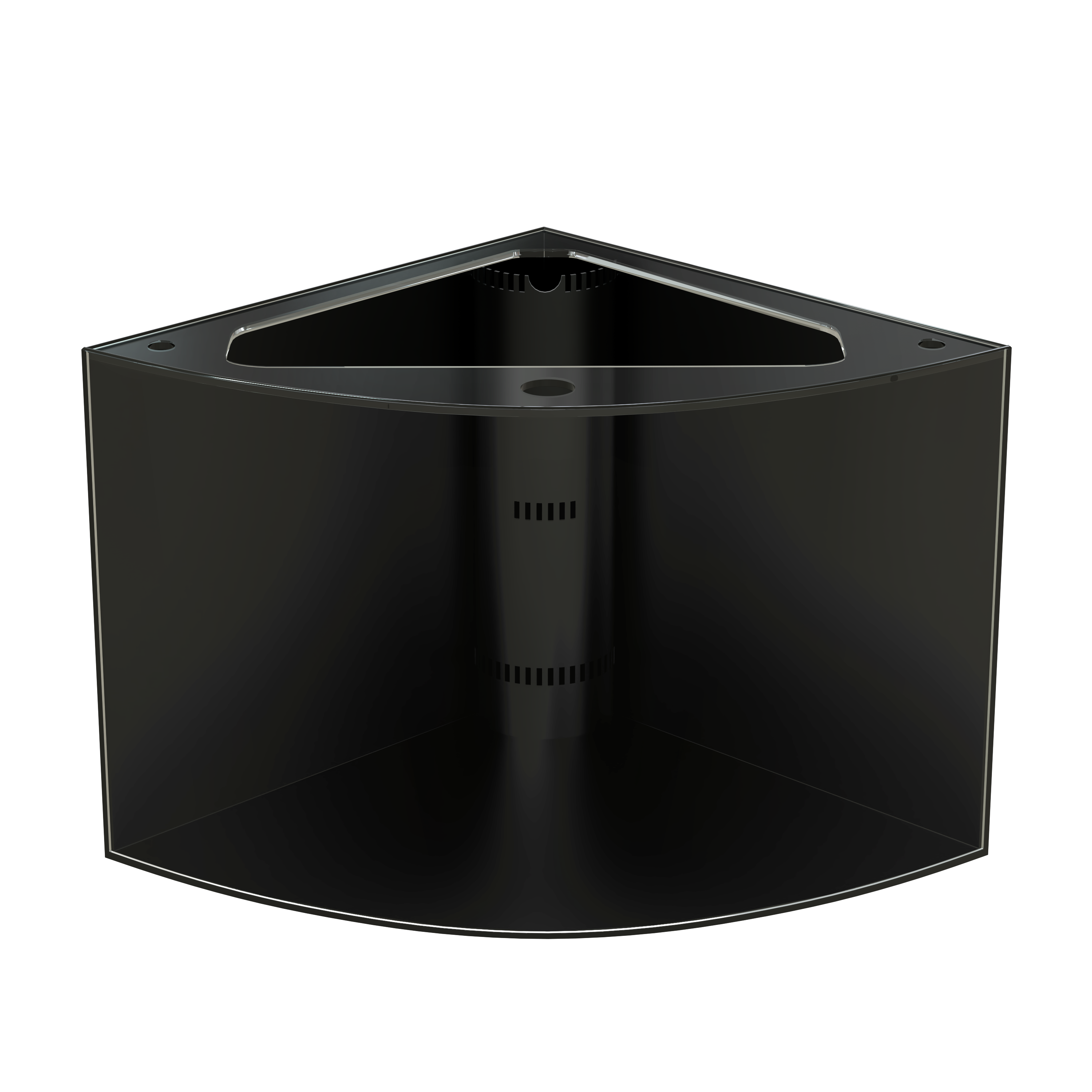 400 Gallon Glass Corner Reef-Ready Aquarium Tank Wood Stand Canopy in Rose Cherry