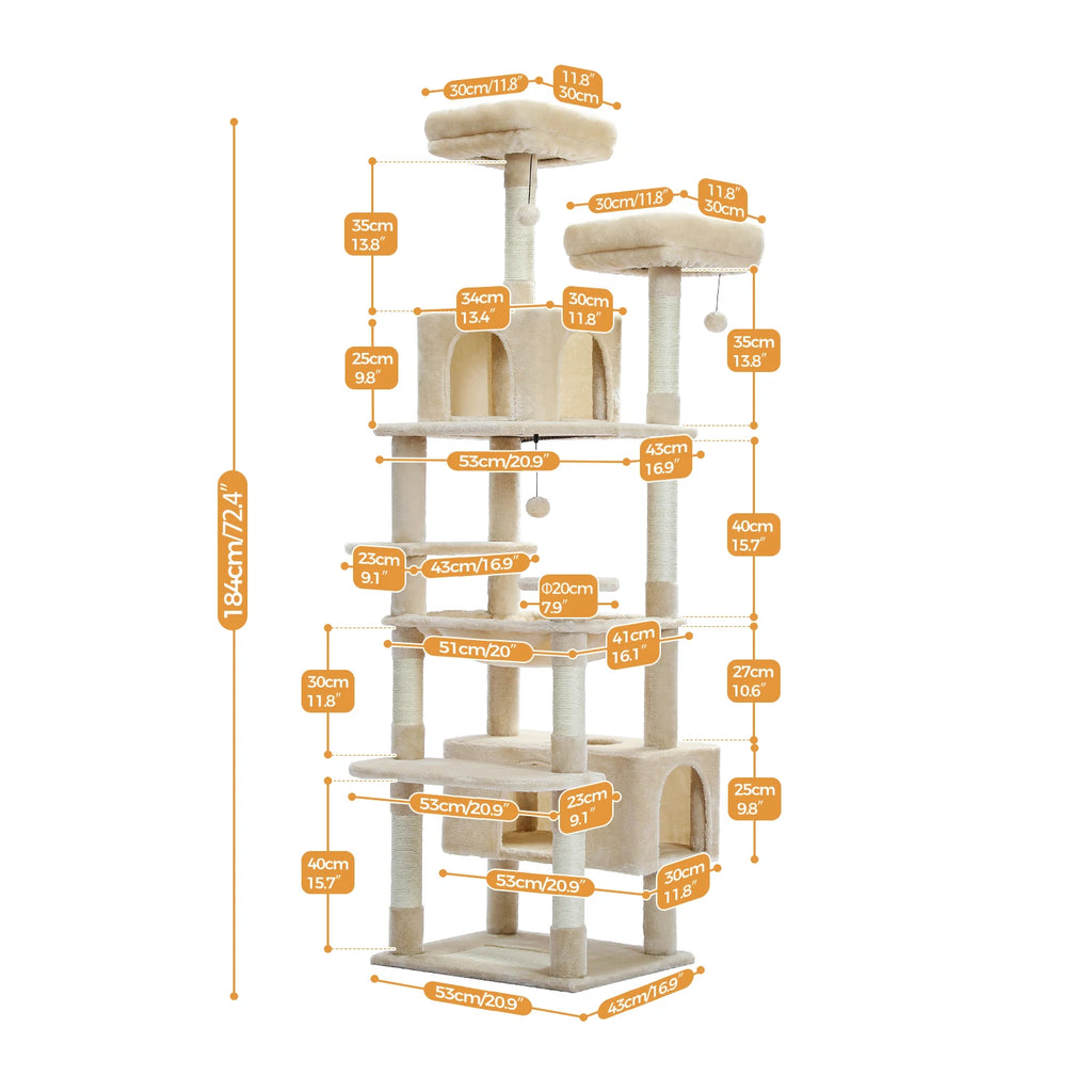 #1 Multi-Level Cat Tree Cat Tower with Scratching Post by Love My Pet