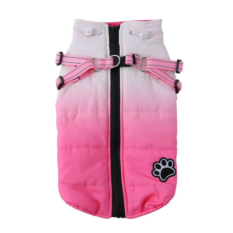 Waterproof Pet Winter Jacket With Harness and Reflective by Love My Pet