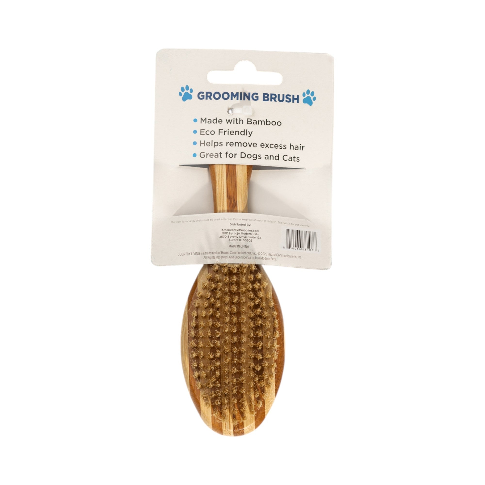 Country Living Dual-Sided Natural Wood Dog Brush - Ergonomic, Durable & Versatile by American Pet Supplies
