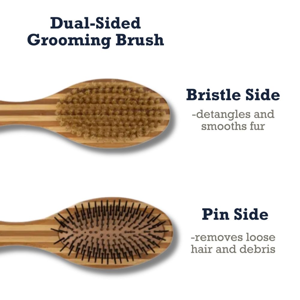 Country Living Dual-Sided Natural Wood Dog Brush - Ergonomic, Durable & Versatile by American Pet Supplies