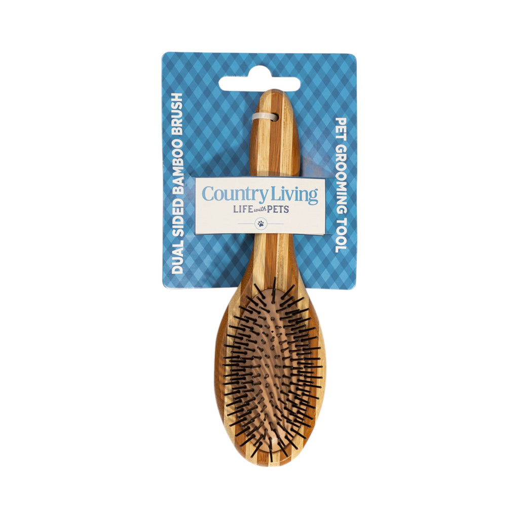 Country Living Dual-Sided Natural Wood Dog Brush - Ergonomic, Durable & Versatile by American Pet Supplies