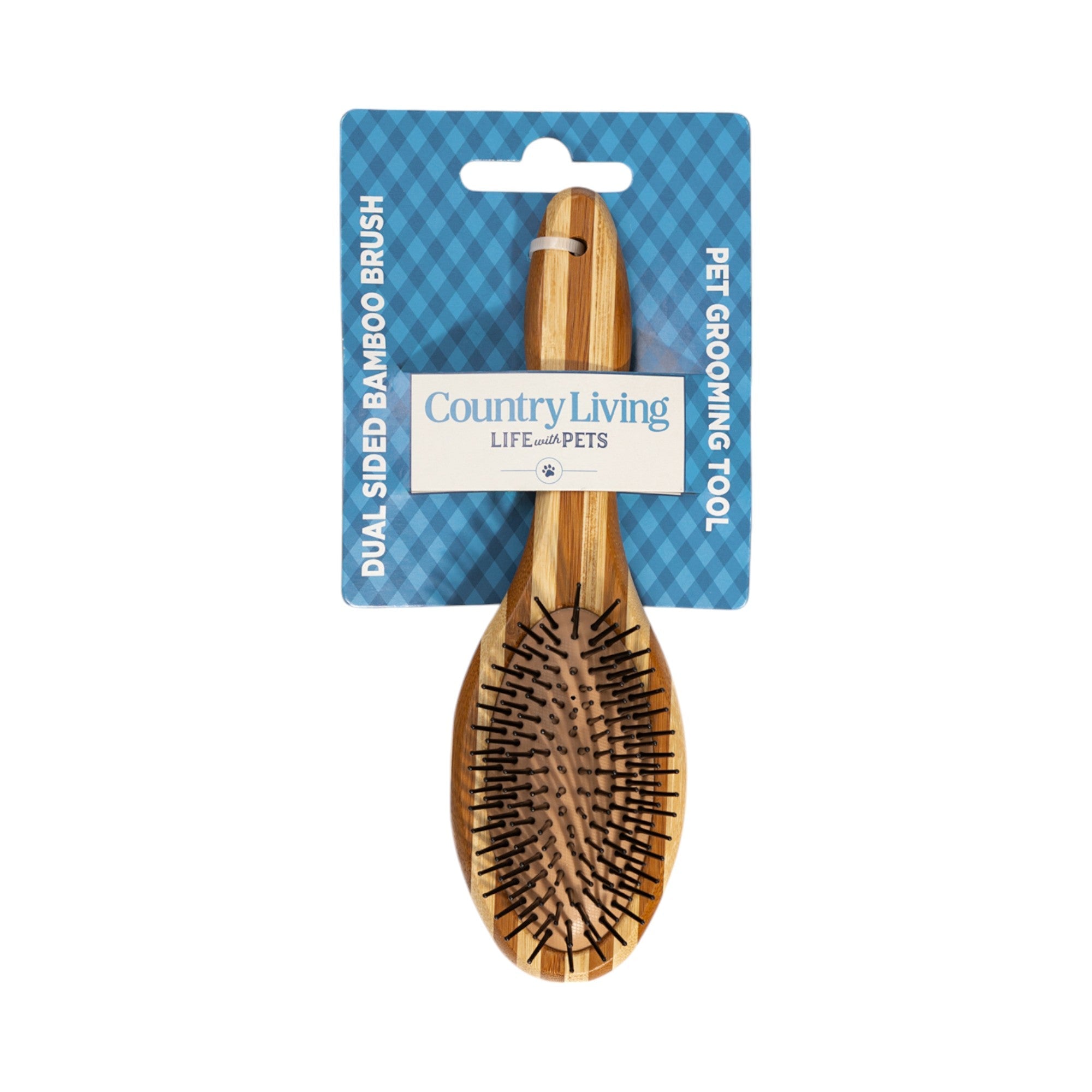 Country Living Dual-Sided Natural Wood Dog Brush - Ergonomic, Durable & Versatile by American Pet Supplies