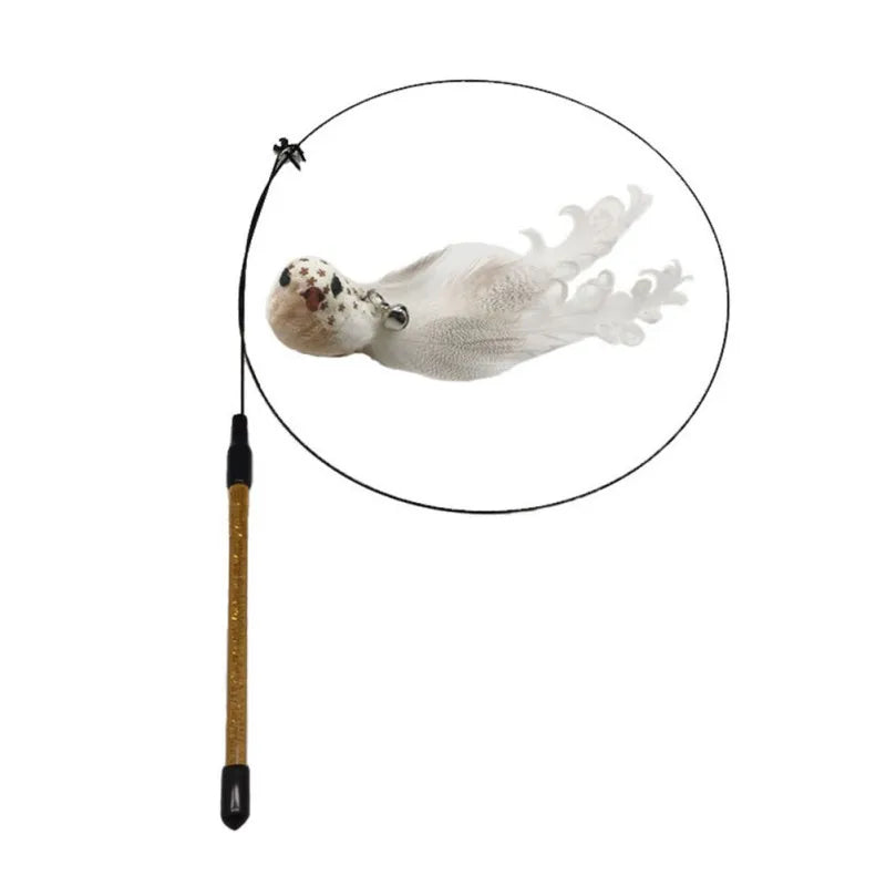Interactive Cat Toy Feather Bird with Multiple Options by Love My Pet