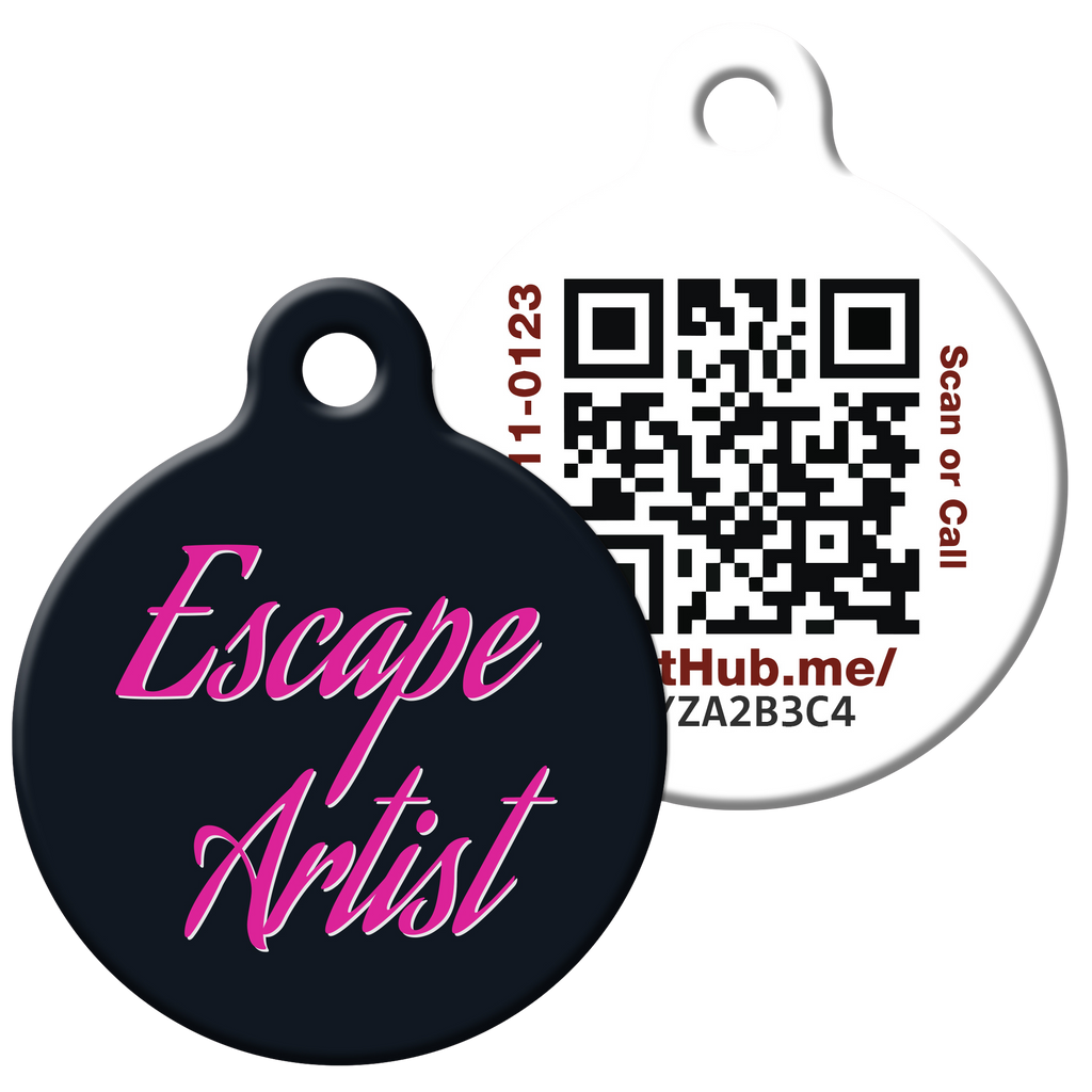 PetHub QR ID Pet Tag - Escape Artist by PetHub