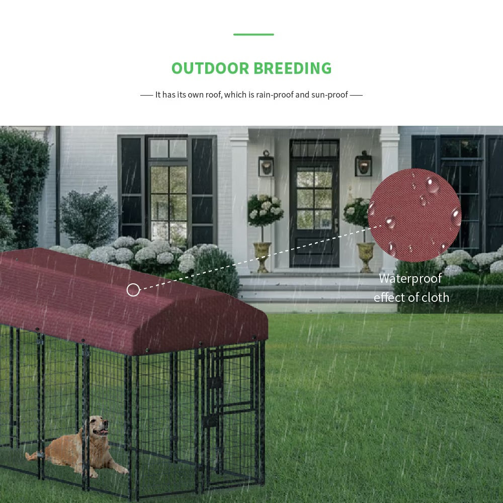 Outdoor Covered Dog Kennel by VetsPetStore