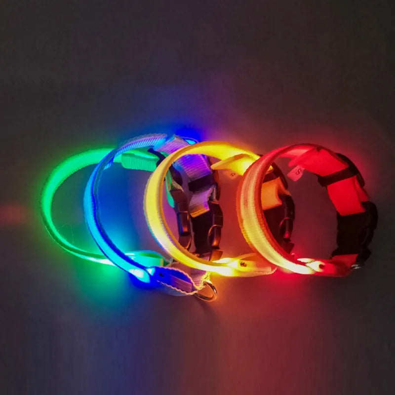 Nylon LED Pet Dog Collar USB Charging by Love My Pet