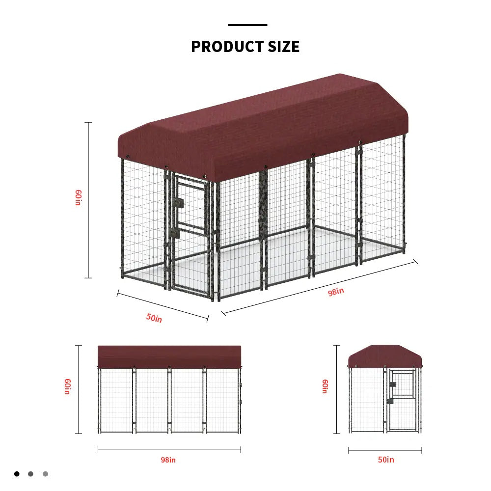 Outdoor Covered Dog Kennel by VetsPetStore