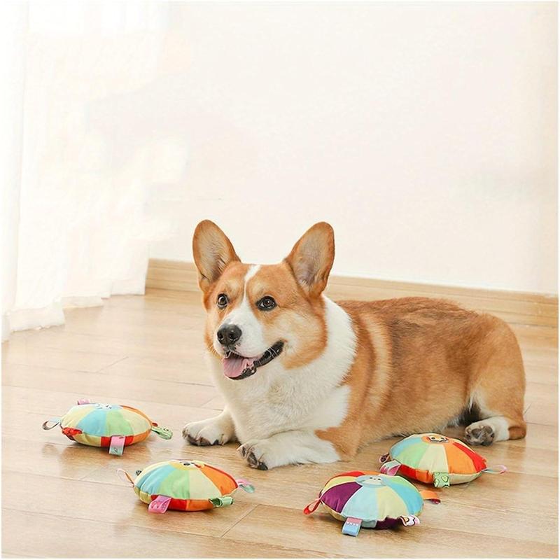 Plush Pet Dog Flying Discs Chew Toys, by Love My Pet