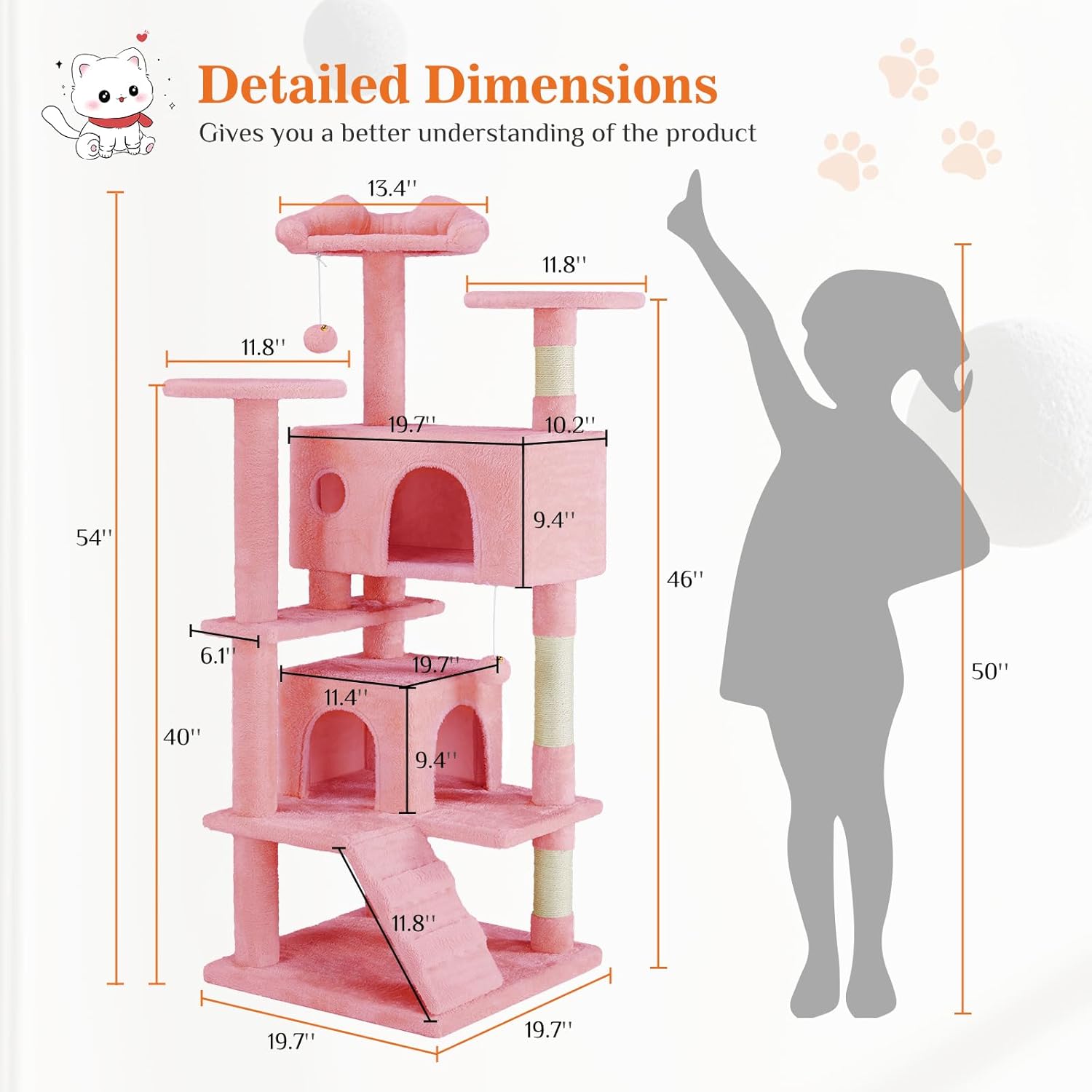 Cat Tree Multi-level With Sisal Grab Post by VetsPetStore