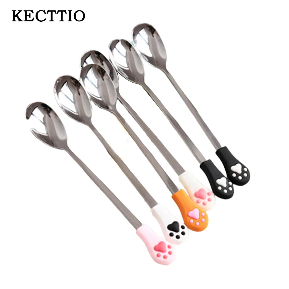 Stainless Steel Cute Cat Claw Coffee Spoons by Love My Pet