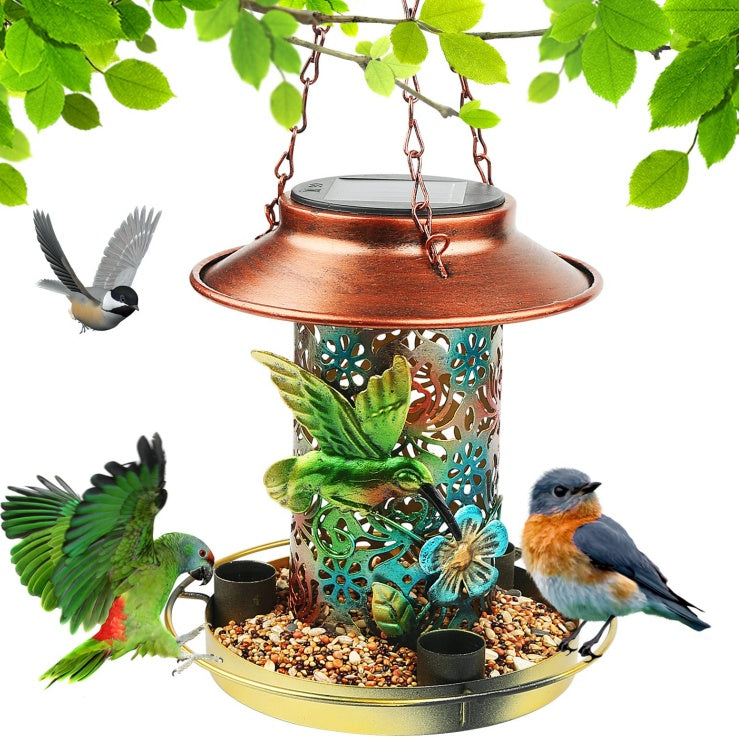Solar Bird Feeder For Outdoors