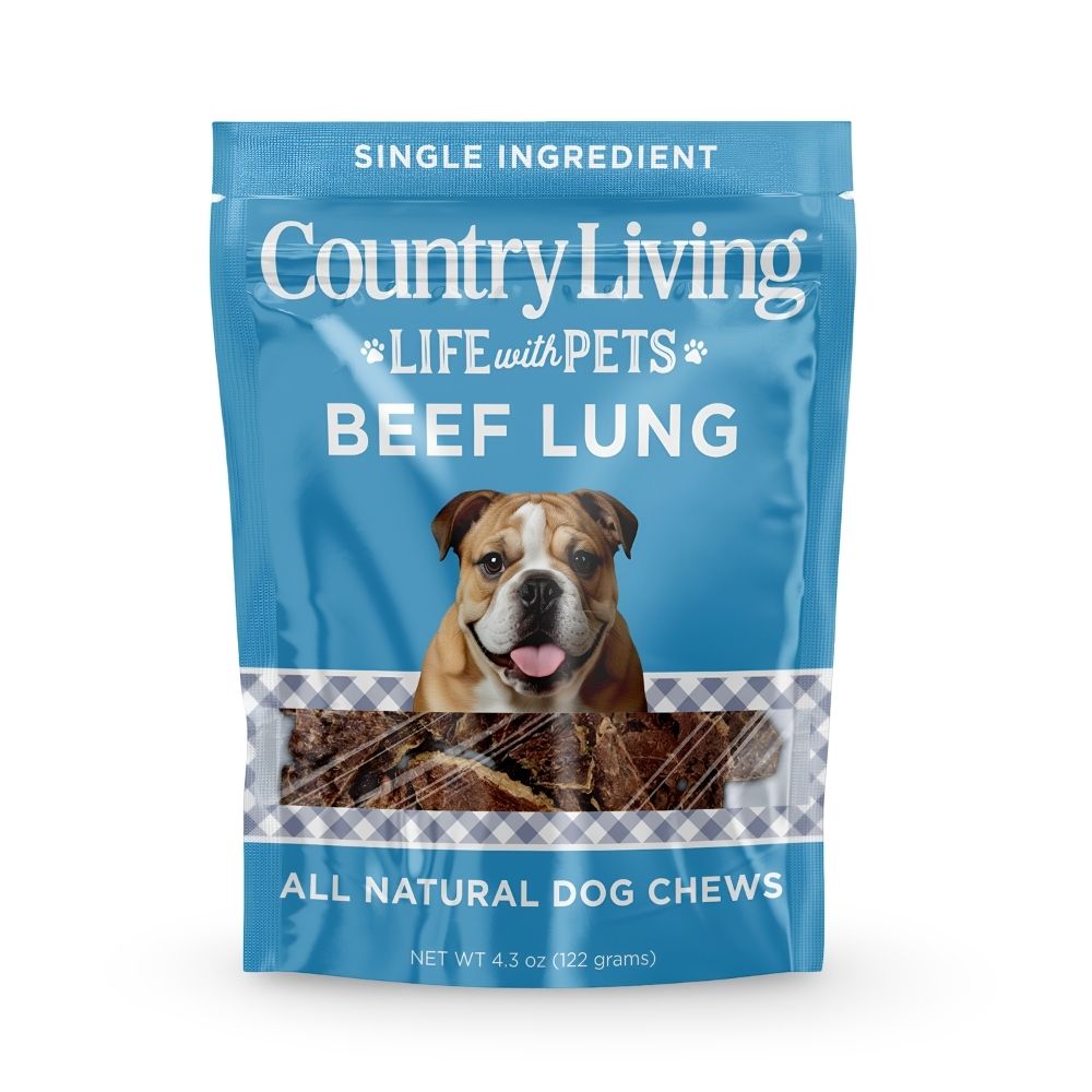 Country Living 4”-6” Beef Lung Slices Dog Treats – 8oz Bag – 100% Natural, Single-Ingredient, High-Protein, Grain-Free Dog Treats – Crunchy & Lightweight by American Pet Supplies