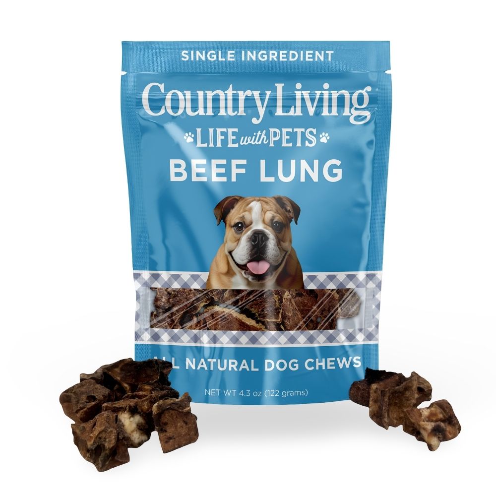 Country Living 4”-6” Beef Lung Slices Dog Treats – 8oz Bag – 100% Natural, Single-Ingredient, High-Protein, Grain-Free Dog Treats – Crunchy & Lightweight by American Pet Supplies