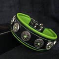 "Bijou" collar black & green by Bestia Dog Gear