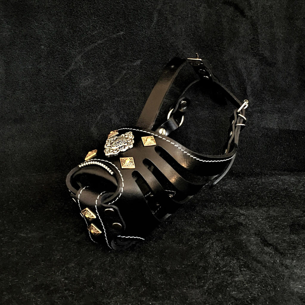 ''Aztec'' Basket Muzzle Black by Bestia Dog Gear