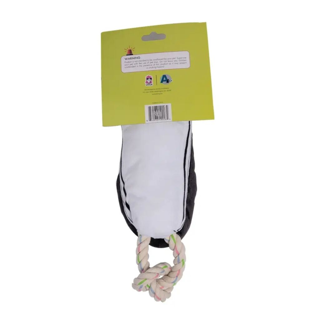 Squeaky Comfort Plush Sneaker Dog Toy – with Treat Compartment, Safe & Durable – Black by American Pet Supplies