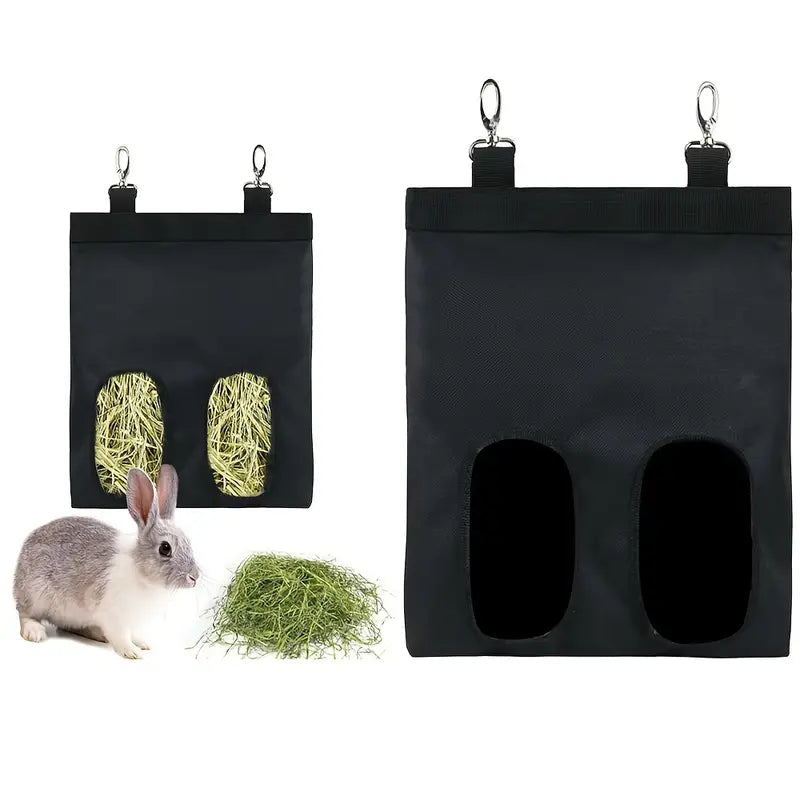 Pet Hay Feeder For Rabbit Hamster Feeding Bag, Hanging Food Bag, Big Hamster Feeding Grass Bag by Dahlia Pets