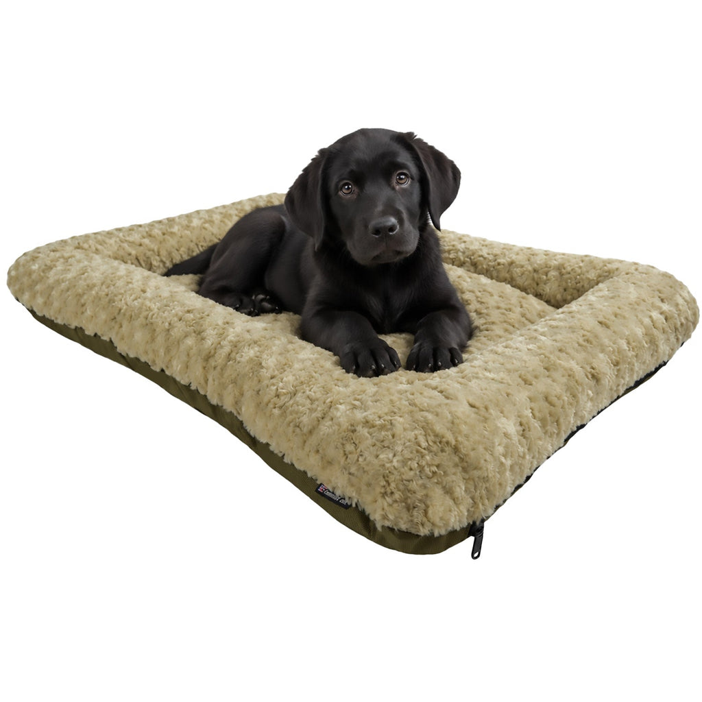 Dog Bed - Rectangle Bolstered Furvana™ 'Cloud' by American Dog
