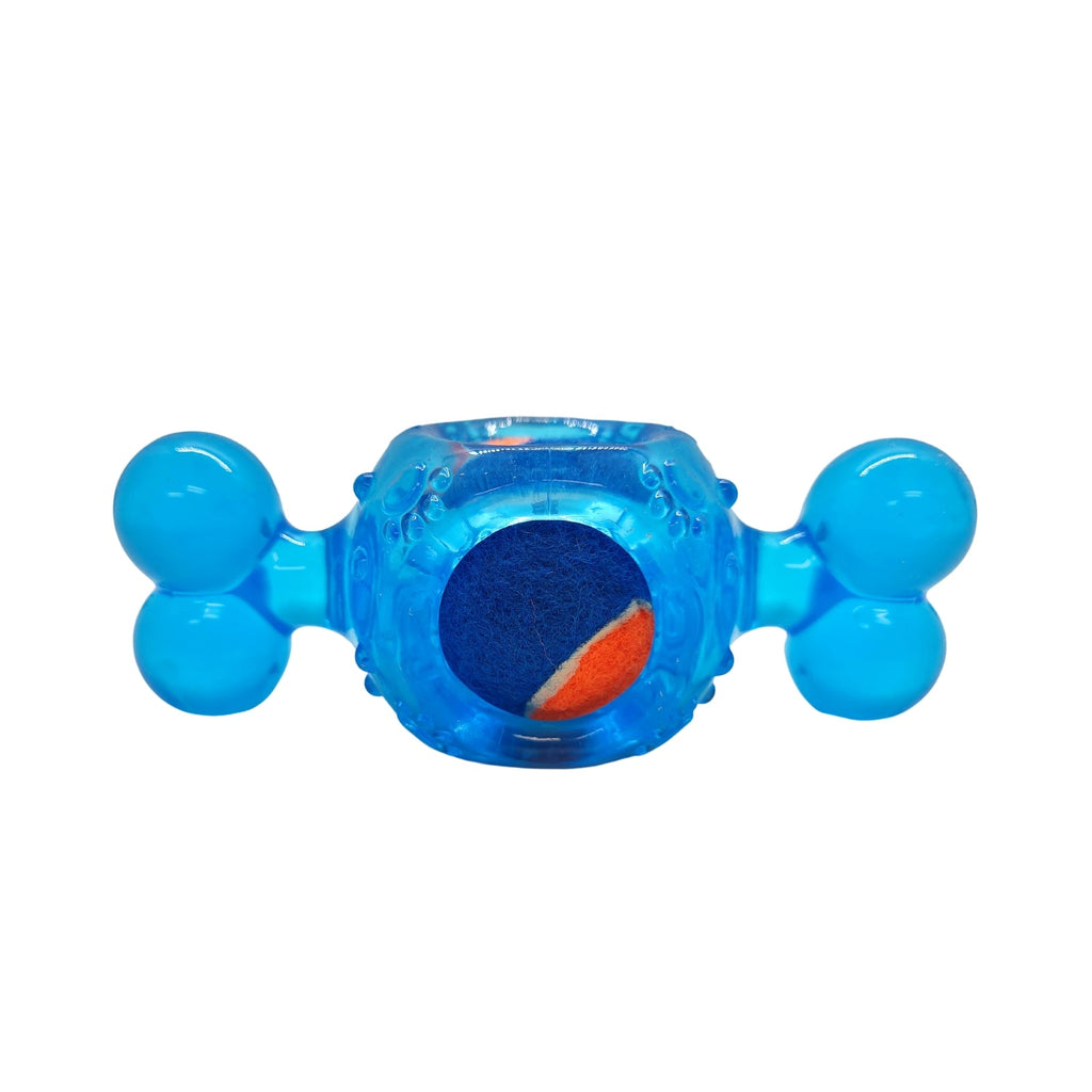 Blue Candy-Inspired Squeaky Tennis Ball Dog Chew Toy – TPR, Durable & Promotes Dental Health by American Pet Supplies