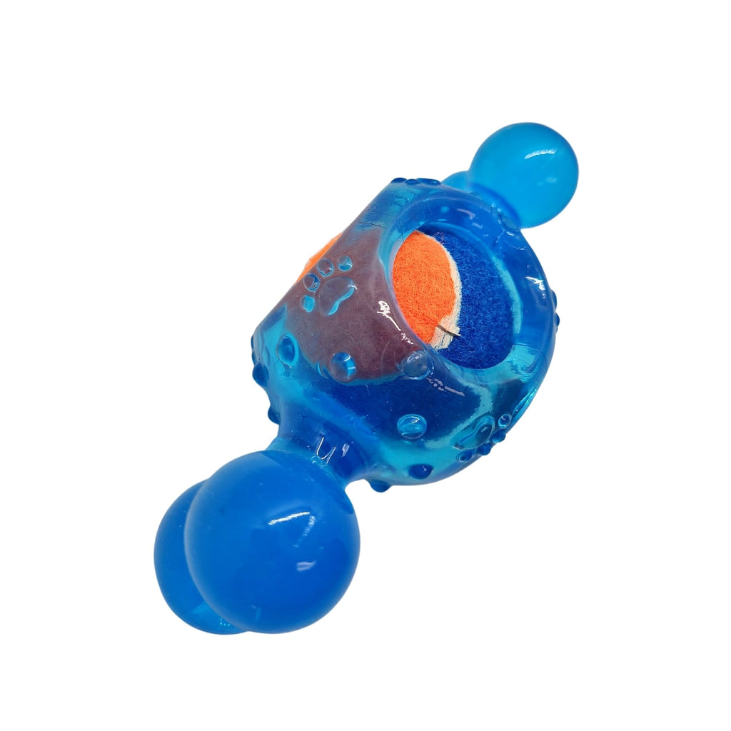 Blue Candy-Inspired Squeaky Tennis Ball Dog Chew Toy – TPR, Durable & Promotes Dental Health by American Pet Supplies