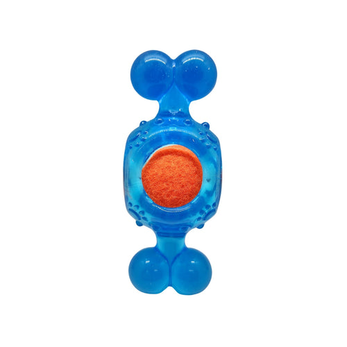 Blue Candy-Inspired Squeaky Tennis Ball Dog Chew Toy – TPR, Durable & Promotes Dental Health by American Pet Supplies