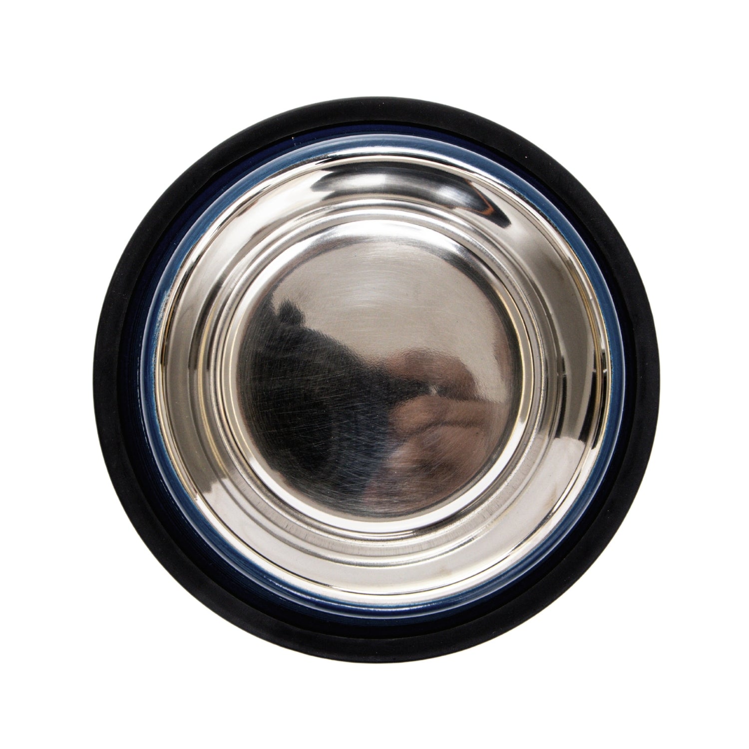 Country Living Set of 2 Ribbed Non-Slip Pet Bowls – Poseidon Blue by American Pet Supplies