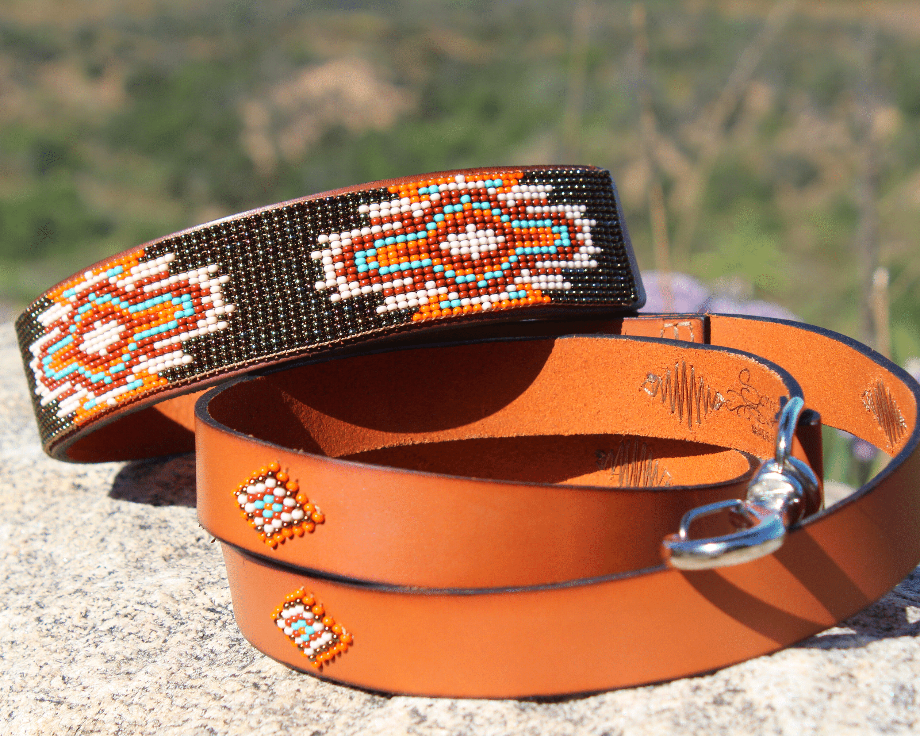 Matching leash/dog collar Boho Chic Sambboho Bundle by Sambboho