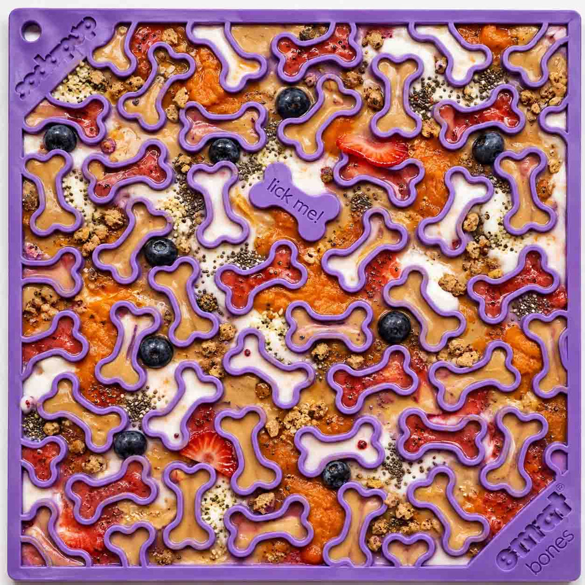 Bones eMat - Enrichment Lick Mat for Dogs and Cats | eMat Enrichment Toy for Anxiety Relief | SodaPup by SodaPup/True Dogs, LLC