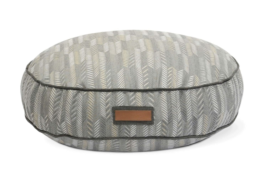 Round Pet Bed in Muttly Merle by Furr Baby Gifts