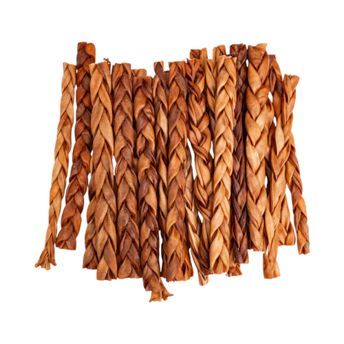 All-Natural Braided Collagen Stick Dog Treats, Supports Joint, Skin & Coat Health – 12-Inch Standard (25/Case) by American Pet Supplies