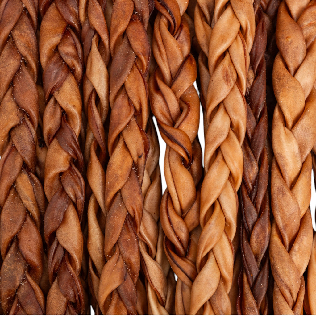All-Natural Braided Collagen Stick Dog Treats, Supports Joint, Skin & Coat Health – 12-Inch Standard (25/Case) by American Pet Supplies